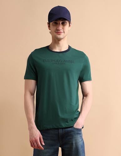 Image of U.S. Polo ASSN. Brand Printed Cotton T-Shirts for Men - Half Sleeves Mens Casual T Shirts
