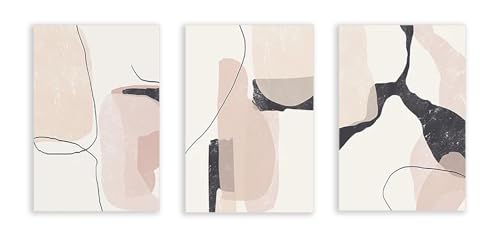 Affiches abstraites marbre rose beige PMCTAZ pour habiller un mur