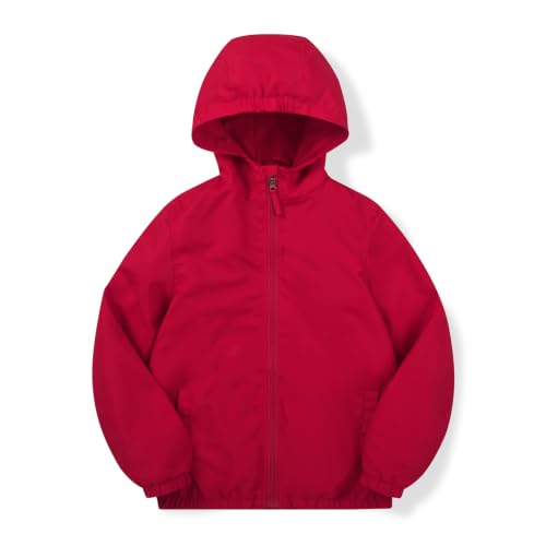Image of SNOW DREAMS Boys Waterproof Rain Jacket Windbreaker Lightweight Coat Kids Raincoat Outerwear