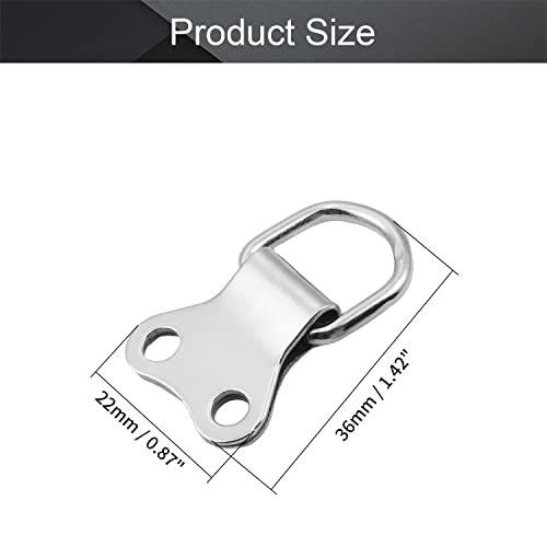 Image of MroMax 20PCS Ring Picture Frame Buckle 1.42 inch x 0.87 inch Silver Tone Assortment Kit for Home Decoration Picture Frames Photo Hanging Solutions