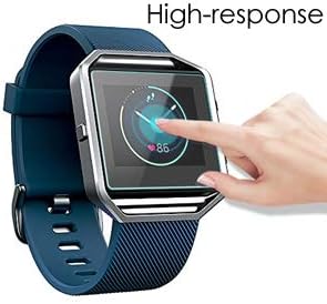 CAVN 3 Pack Screen Protector Compatible with Fitbit Blaze, Tempered Glass Waterproof Screen Cover Saver [Crystal Clear] [Anti-Scratch] [No-Bubble]