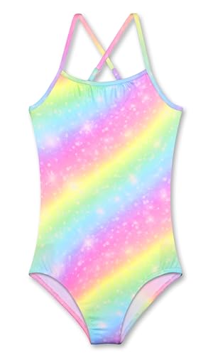 Image of LUOUSE Swimwear for Girls Swimsuits Quick Dry Cross-Back Adjustable Strap Bathing Suit for Kids 2-13 Years