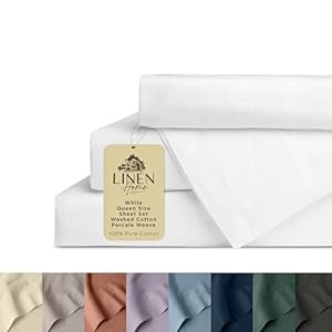 Linen Home Washed Cotton Percale Qu...