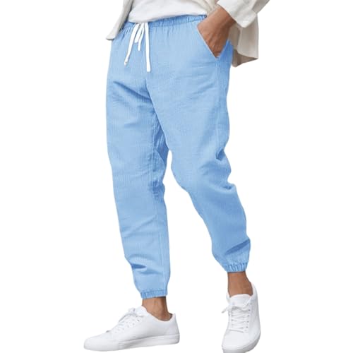 Pantalones de verano para hombre adiós al calor con lino ligero transpirable de gran tamaño