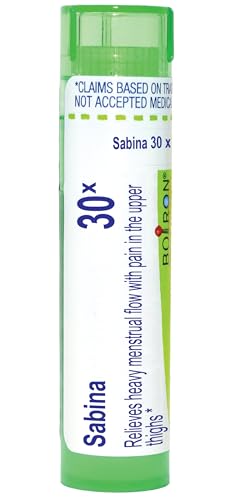 Boiron Sabina 30X for Heavy Menstrual Flow with Pain in the Upper Thighs - 80 Pellets
