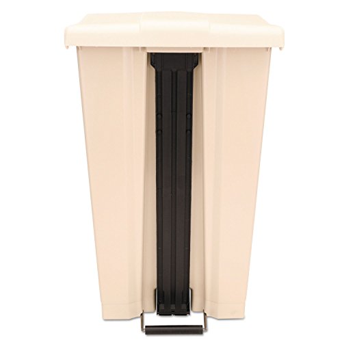 Image of Rubbermaid Commercial Products Legacy Step-On Plastic Trash Can /Container, 23-Gallon, Beige, Hands-Free Garbage Can for Medical Waste in Hospitals /Lab /Emergency /Patient Rooms