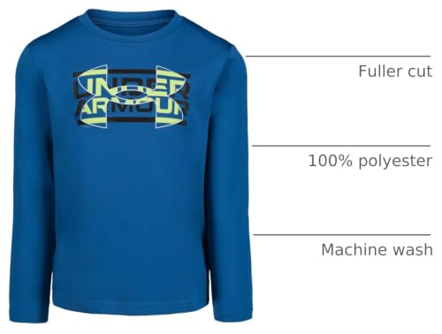 Image of Under Armour Boys' Long Sleeve Logo Graphic T-Shirt, Lightweight & Breathable, Relaxed Fit