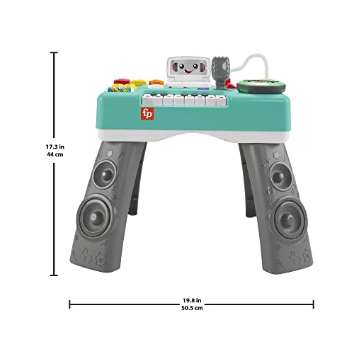 Image of Fisher-Price Laugh & Learn DJ Activity Table | Bright and Musical Baby Activity Table, Version: English, UK; Italian; Portuguese; Spanish, Castilian, HRB60