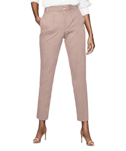 Womens Dress Pants High Stretch Straight Leg Black Pants for Work Business Casual with Pockets