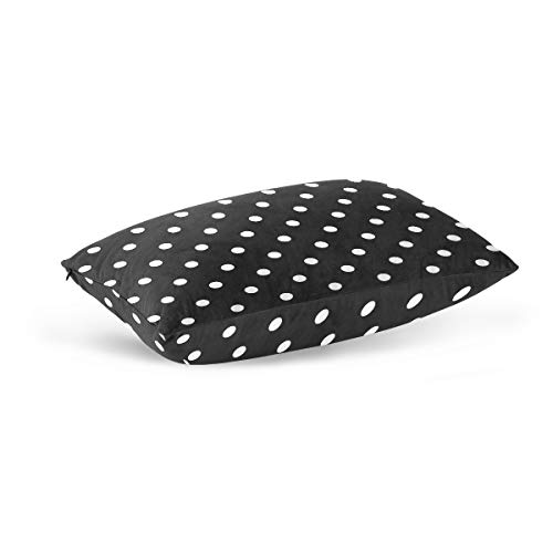 Bed Pillow Protectors Zippered Standard Size Floral White Polka Dot Black Pillow Cases Pillow Shams Throw Pillow Cases 20X26 Inches #TOP3
