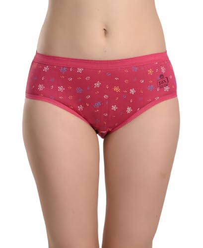 Image of Panty Set for Women | Printed Mid Waist Cotton Panties for Women Combo | Hipster Briefs | Soft Breathable Innerwear for Women | Ladies Innerwear | Pack of 5