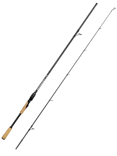 Jenseits 7'0' Spinning Fishing Rod – 2-Piece Carbon Fiber, Medium Heavy Power Extra Fast Action, 3A Cork Handle, Ceramic Guides – Precision Rod for Bass & Salmon Fishing
