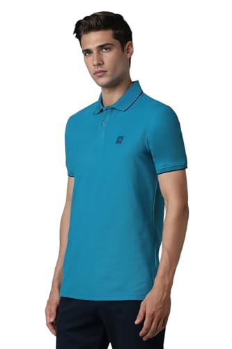 Image of Louis Philippe Men's Cotton Solid Slim Fit T-Shirt