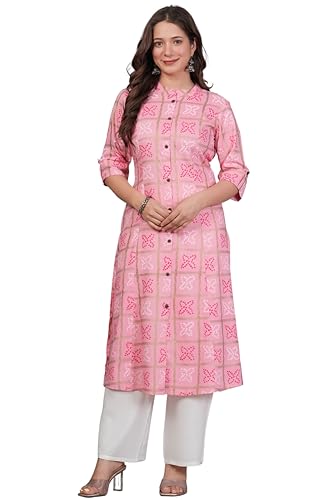 Image of rytras Women Woman Pure Cotton Printed A-Line Kurta Sets with Palazzos|Kurti Set for Woman|Cord Set for Women Cotton