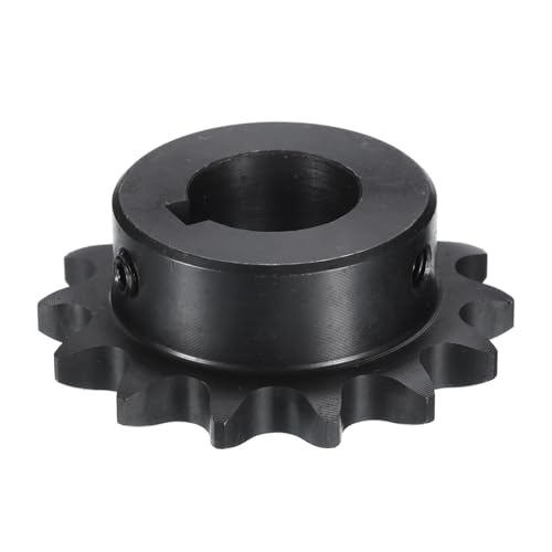 uxcell #40 Chain Roller Sprocket B Type, 7/8" Bore 14 Tooth Single Strand Chain Sprocket, Carbon Steel, Keyway with Set Screws
