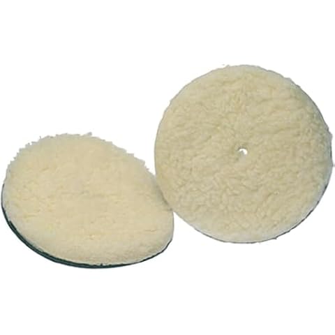 Koblenz Lambswool Pads with Foam Backing, Fits Most 6" Home Floor Buffer Machines, Two Polishing Pads with Two Plastic Replacement Retainer Clips, 45-0102-9 Cover