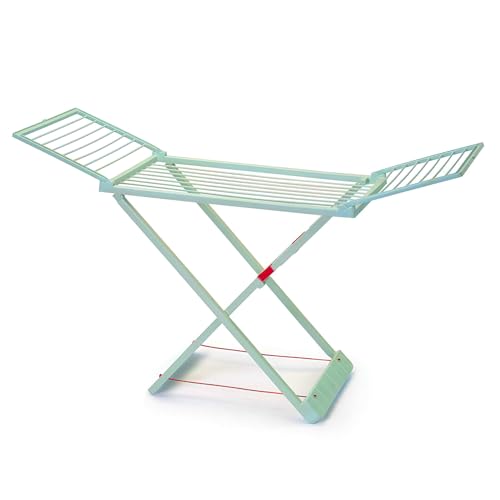 CABLEPELADO Tendedero Plegable, Tendedero para Ropa, Tendedero Abatible, Fabricado en España, Superficie de tendido de 20 Metros, Apto para Uso Exterior e Interior, Plegable, Resina, Verde