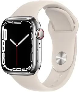 Amazon.com: Apple Watch Series 7 (GPS + Cellular, 41MM) Silver