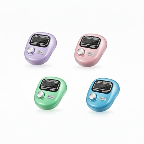 YBN 4pc Mini Naam Jap Counter - Finger Ring Tally Counter Digital...