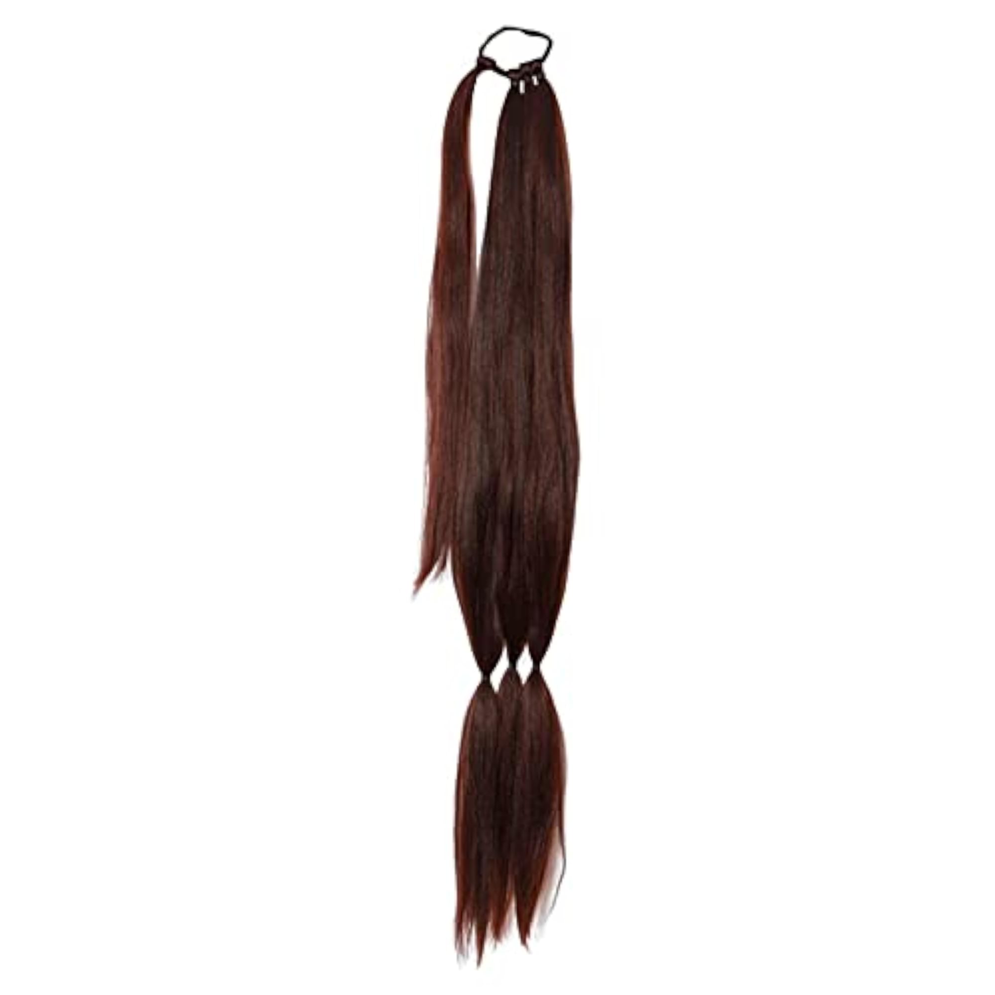 Long Braided Ponytail Extension for Women, Dark Brown