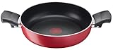 Lagostina Cucina Mediterranea Tegame Ø 26 cm per Induzione, Alluminio Antiaderente, con Indicatore Cottura Thermo-Signal, Rosso