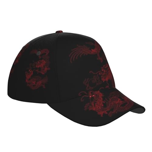 Gorra ajustable unisex estilo béisbol dragón chino miniatura 3