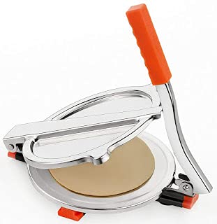 PIXKART Heavy Quality Stainless Steel Puri Maker Press Machine with Handle Manual Stainless Steel Roti Press Papad Khakhra Chapati Make (Multicolor)