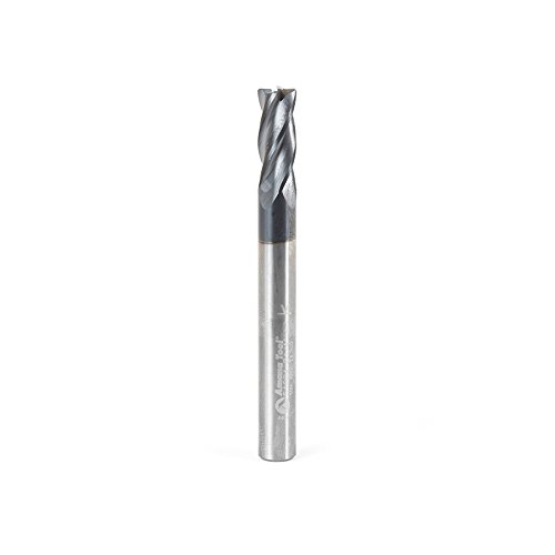 Amana Tool - 51604 CNC Solid Carbide Spiral for Steel &amp; Stainless Steel with AlTiN Coating
