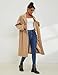 UANEO Women's Wool Blend Coat Oversized Double Breasted Long Trench Overcoat Winter(LightKhaki-Medium)