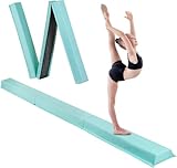 Saicool 6FT 9FT Folding Balance Beam, Gymnastics Floor Beam with Anti Slip Bottom for Kids Adults Home Gym Club School, Teal (Teal, 9FT)