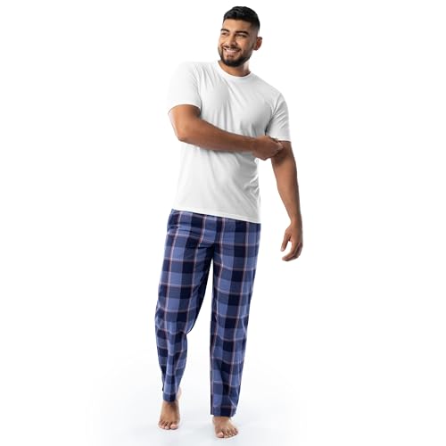 Image of IZOD Men's Short Sleeve Jersey Top and Printed Pants Pajama Sleep Set