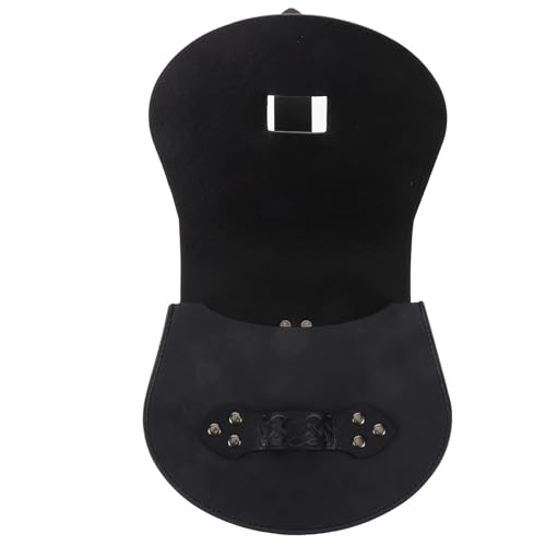 Paquet banane vintage viking en cuir noir idéal pour vos festivals et fêtes de cosplay