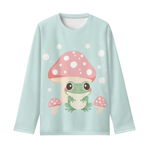 Girls Long Sleeve Shirts 3-16 Years Soft Cotton Crewneck Basic Undershirt