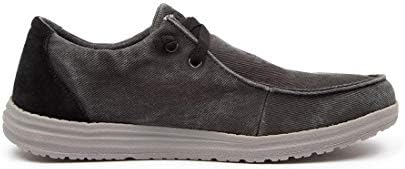 Skechers mens Melson-raymon Canvas Slip on Moccasin, Black, 10.5 US | Image 3