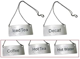 Beverage Chain Sign, Stainless Steel - Decaf