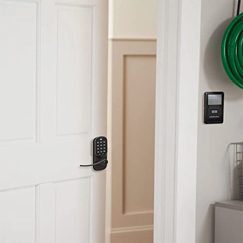 Liftmaster Myq Key Free Smart Lock With Touchscreen Keypad Lever, In Satin Nickel With Myq Smart Garage Control (Lmlevpack-Sn 821Lmc) #TOP5