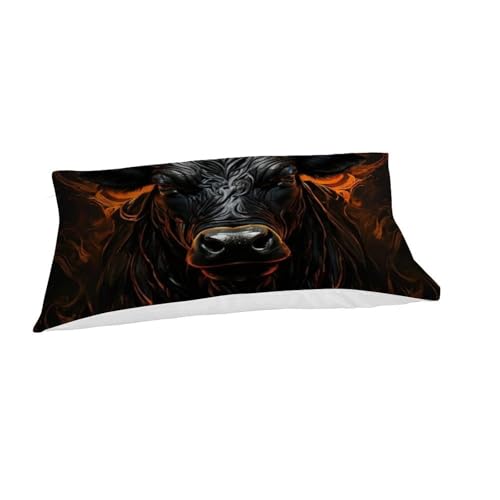 Housse de couette bison parure de lit animal 135x200cm microfibre - 7
