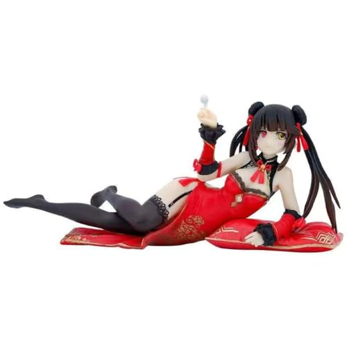 HLUONGTN Tokisaki Kurumi Cheongsam de Año Nuevo Acostada Figura de Acción de Anime Modmuñeca de Juguete Los Adornos Se Puedenccionar