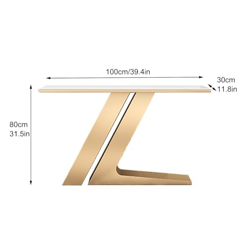 Mesa de sofá estrecha y mesa consola moderna para pasillo de salón largo 2