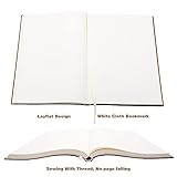 BenOpinion Large Thick Journal Notebook, Blank Papers, A4 8.4x11.4 inches, 416 Pages, Soft Faux Leather Cover Sketchbook for Writing Drawing (Black, Plain) - Image 5