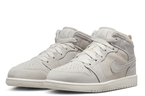 Jordan 1 Mid SE Craft Little Kids' Shoes (FN7494-100, Pale Ivory/Legend Light Brown/Sail) Size 133