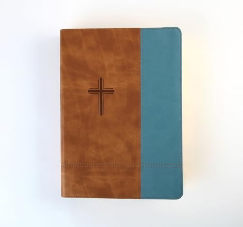 Image of The Barbour Simplified Kjv--Large Print [Rust & Stone Cross]