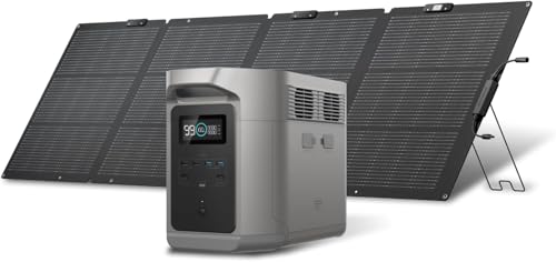 EcoFlow ポータブル電源 DELTA 2 Max S 新カラー 2048Wh と専用ケーブル 大容量 エコフロー リン酸鉄リチウム使用 10年長寿命 2000W定格出力 (瞬間最大2400W) 持ち運びラクラク 15出力ポート 搭載 EPS無停電装置