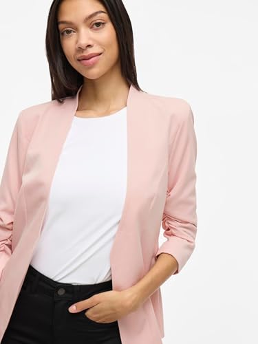 Vila Damen Viher New 3/4 Blazer/Su-noos Blazer, Rosa (Misty Rose) ,S