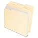 CutLess/WaterShed/Double Stuff File Folders, 1/3 Cut, Manila, Letter,