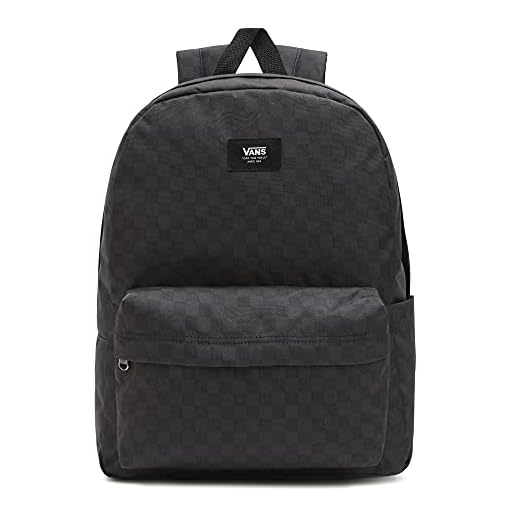 Vans Old Skool Check Backpack, Mochila Unisex Adulto, Negro-carbón, Talla única