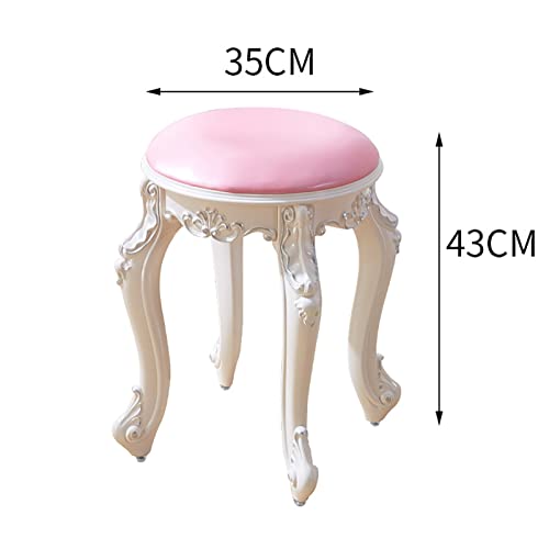 Taburete de maquillaje de terciopelo con asiento acolchado suave y patas de resina estables 3