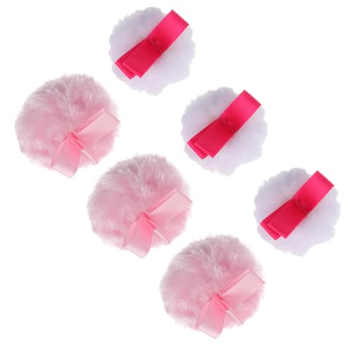 VICASKY Fluffy Makeup Puff Set 6pcs Cosmetics Puff Tool Face Powder Pads Natural Makeup Rounds