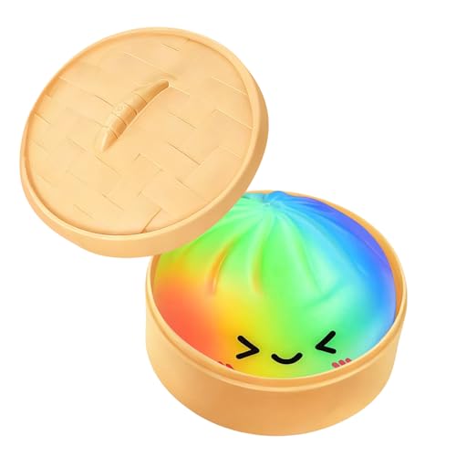 Dumplings Squishy - Giant Glitter Dumpling Squishy Toy, MysteryDumpling SquishySorpresas con Brillo,Antiestres Squeeze Fidget Toy para Adultos Juguete Suave para Familia,Adultos,Estudiantes En Casa