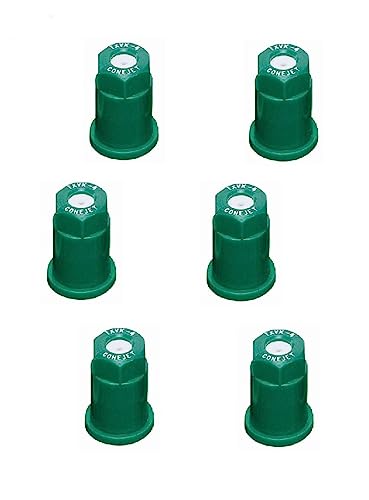 Pack of 6 - TeeJet ConeJet Hollow Cone Spray Tip 0.067 GPM @ 40PSI Visiflo Green Farmer Bob's Parts TX-VK4